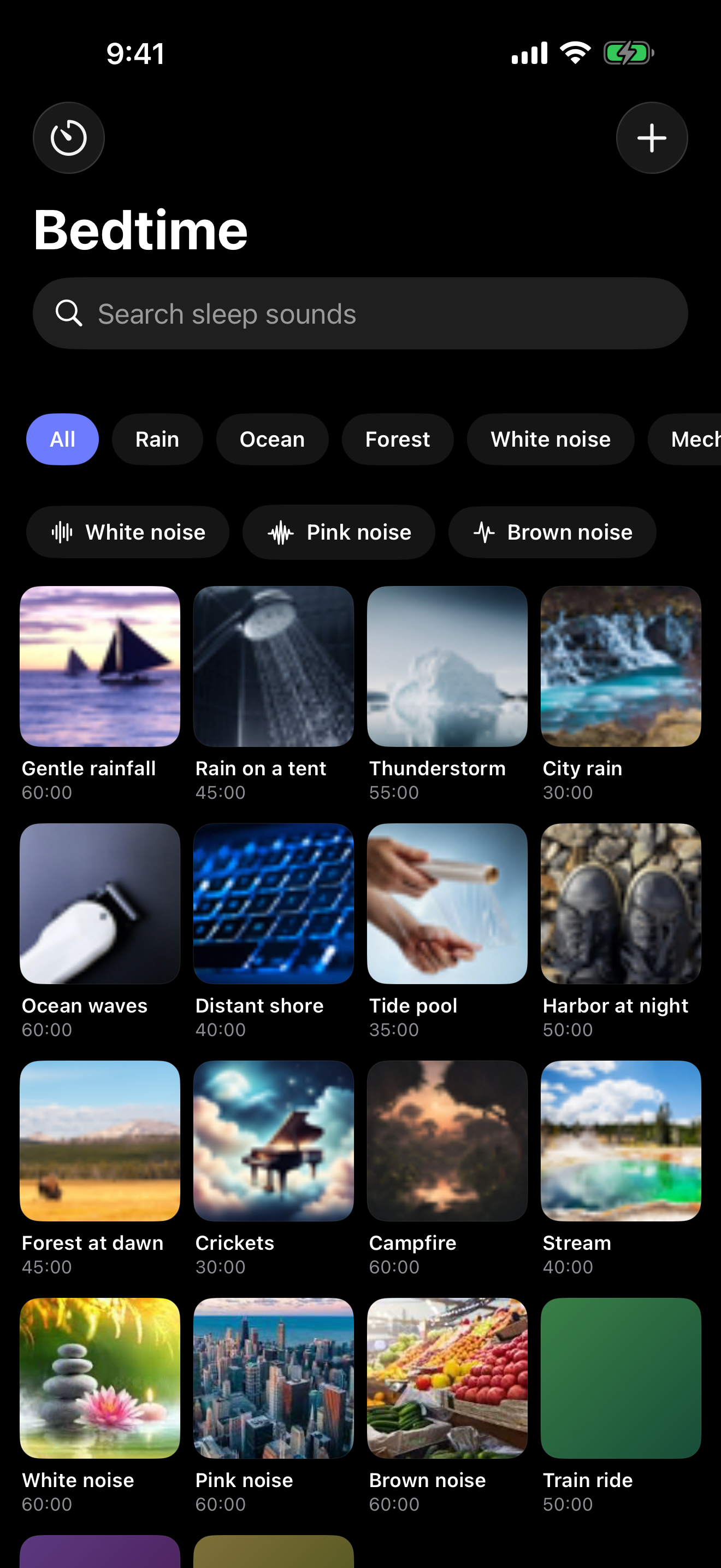 Fall asleep to ocean, rain, or 30,000+ radio stations. Sleep timer fades out gracefully.